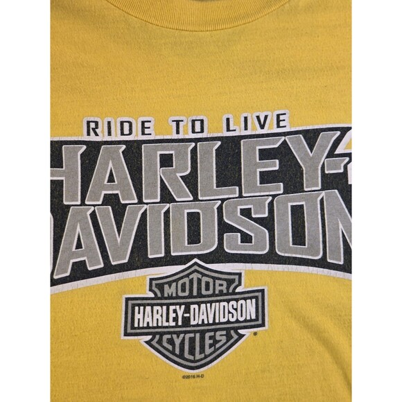 Harley Davidson New Port Richey Florida 2016 Yellow Shirt Size XL - Picture 2 of 7